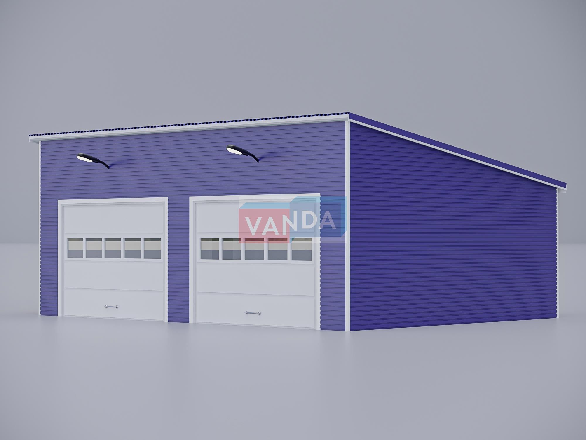 Гараж из сэндвич панелей 8х6